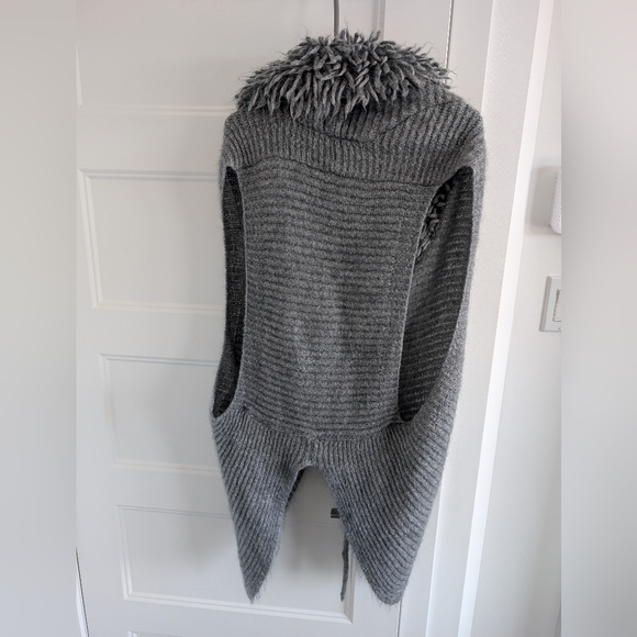Gray Mohair Blend Sleeveless Vest Sz M/L - Picture 2 of 6